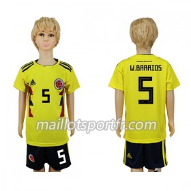 Maillot de Foot Colombie W.Barrios 5 Enfant Domicile Coupe du monde 2018